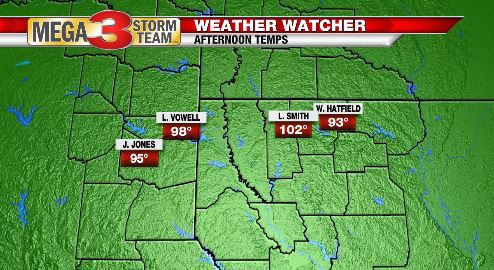 Central ArkLaTex Weather Watcher Highs